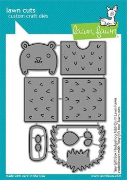 Lawn Fawn Craft Dies - Tiny Gift Box Hedgehog Add-On