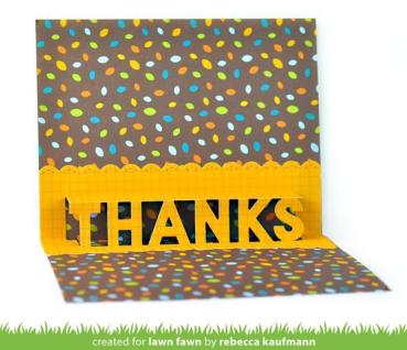 Lawn Fawn Craft Dies - Pop-Up Thanks