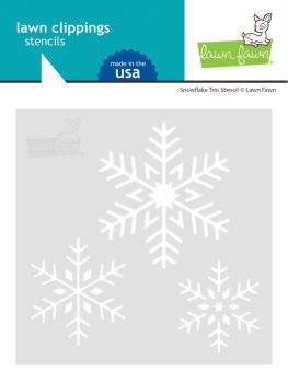 Lawn Fawn Stencil - Schablone - Snowflake Trio 6x6 Inch Stencil