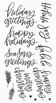 My Favorite Things Stempel "Hand-Lettered Holiday Greetings" Clear Stamp