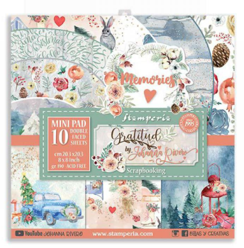 Stamperia "Gratitude" 8x8" Paper Pack - Cardstock