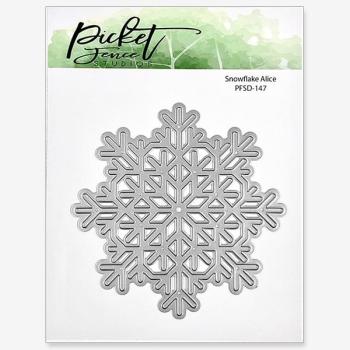 Picket Fence Studios Snowflake Alice 4x4 Inch Metal  Die (PFSD-147)
