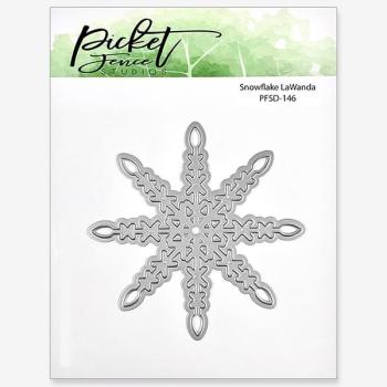 Picket Fence Studios Snowflake LaWanda 4x4 Inch Metal  Die (PFSD-146)