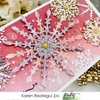 Picket Fence Studios Snowflake LaWanda 4x4 Inch Metal  Die (PFSD-146)