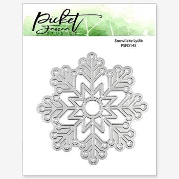 Picket Fence Studios Snowflake Lydia 4x4 Inch Metal  Die (PFSD-145)