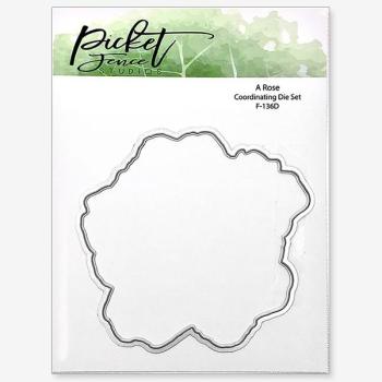 Picket Fence Studios A Rose 4x4 Inch Metal Die (F-136D)
