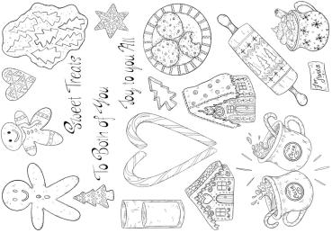 The Card Hut Festive Touch  Clear Stamps Stempelset 