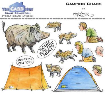 The Card Hut Great Outdoors: Camping Chaos Clear Stamps Stempelset 