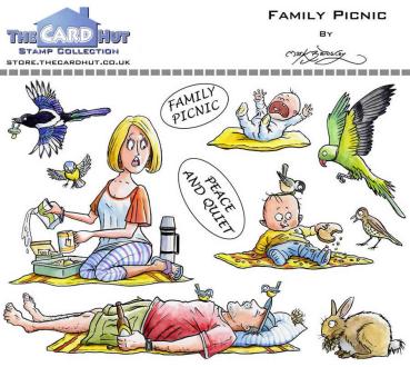 The Card Hut Great Outdoors: Family Picnic Clear Stamps Stempelset 