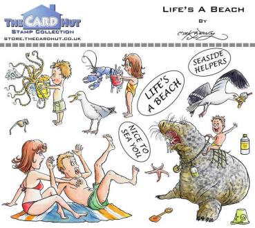 The Card Hut Great Outdoors: Life's A Beach Clear Stamps Stempelset 