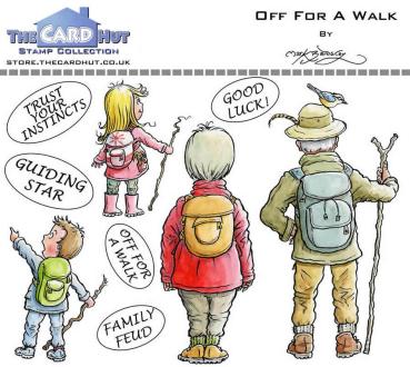 The Card Hut Great Outdoors: Off For A Walk Clear Stamps Stempelset 