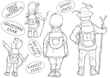 The Card Hut Great Outdoors: Off For A Walk  Clear Stamps Stempelset 