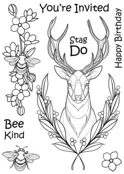 The Card Hut Stag Clear Stamps Stempelset 
