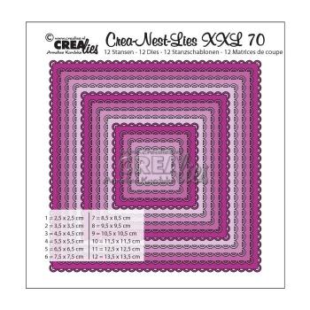 Crealies - Crea-Nest-Lies XXL Stanzschablone no.70 Quadrate 