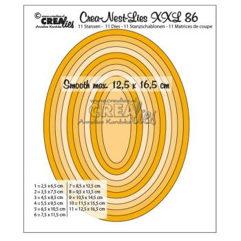 Crealies - Crea-Nest-Lies XXL Glatte ovale halbe cm 