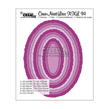 Crealies - Crea-Nest-Lies XXL Oval mit rauen Kanten 
