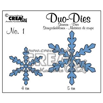Crealies - Duo Dies no.1 Schneeflocken 1 