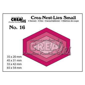 Crealies - Crea-Nest-Lies kleine Stanzschablonen no.16 Platte Sechseck 
