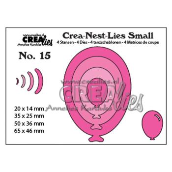 Crealies - Crea-Nest-Lies kleine Stanzschablonen no.15 Ballons Oval 