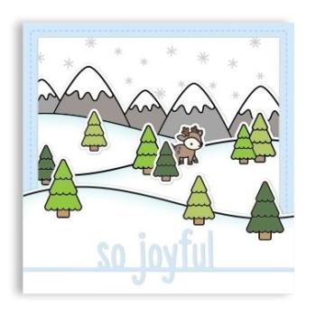 Lawn Fawn Stempelset "Over the Mountain Borders" Clear Stamp