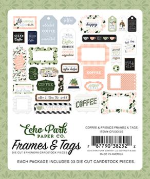 Echo Park "Coffee & Friends" Ephemera Frames & Tags