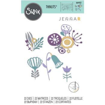 Sizzix Thinlits Craft Die-Set - Folk florals