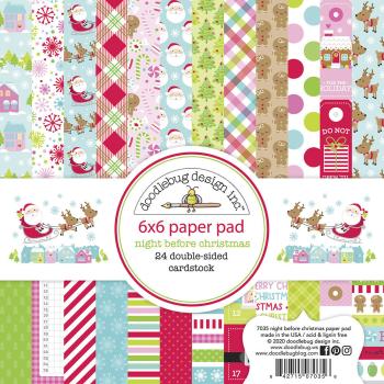 Doodlebug Design Night Before Christmas 6" Paper Pack  - Designpapier 