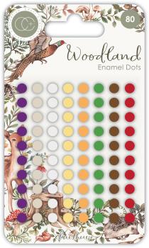 Craft Consortium Woodland Adhesive Enamel Dots - 