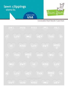 Lawn Fawn Stencil - Schablone - Conversation Heart Stencils