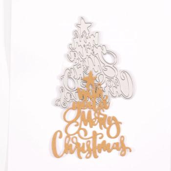 Mundart Dies - Stanzschablone "Englischer Text Wish you a Merry Chr"