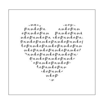 Mundart - Prägefolder "Deutsche Text Danke"