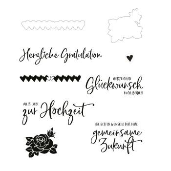 Mundart Stanzschablone - Stempelset Deutsche Text für die G