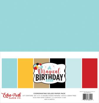 Echo Park "Magical Birthday Boy" 12x12" Coordinating Solids Paper - Cardstock