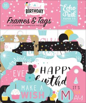 Echo Park "Magical Birthday Girl" Frames & Tags