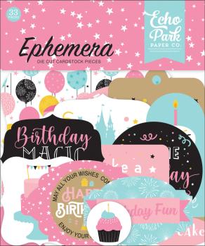 Echo Park "Magical Birthday Girl" Ephemera - Stanzteile