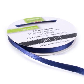 Vaessen Creative - Satinband  6mm 10m Dunkelblau