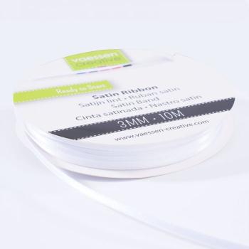 Vaessen Creative - Satinband  3mm 10m Weiß