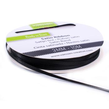 Vaessen Creative - Satinband  3mm 10m Schwarz