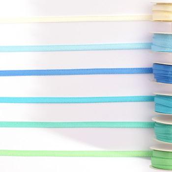 Vaessen Creative - Satinband Set "Babyblau" 3mm 6 Farben je 2m