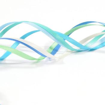 Vaessen Creative - Satinband Set "Babyblau" 3mm 6 Farben je 2m