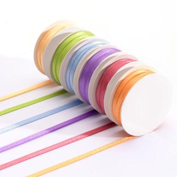 Vaessen Creative - Satinband Set "Frühjahr" 3mm 6 Farben je 2m