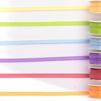 Vaessen Creative - Satinband Set "Frühjahr" 3mm 6 Farben je 2m