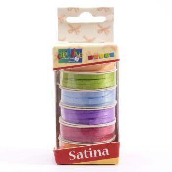 Vaessen Creative - Satinband Set "Frühjahr" 3mm 6 Farben je 2m