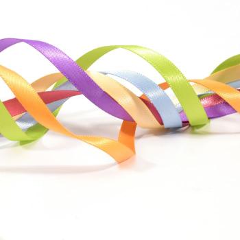 Vaessen Creative - Satinband Set "Frühjahr" 6mm 6 Farben je 2m