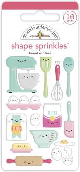 Doodlebug Design Baked With Love Shape Sprinkles 