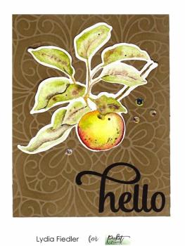 Picket Fence Studios Vintage Apple 4x4 Inch  Die (T-113D)