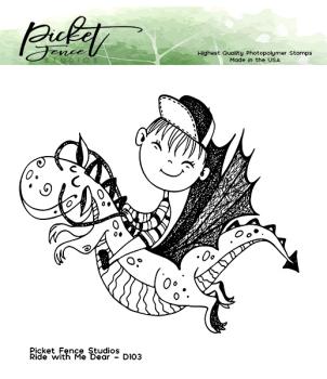 Picket Fence Studios Ride With Me Dear 4x4 Inch Clear Stamps (D-103)