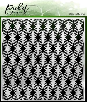 Picket Fence Studios Basket Petals 6x6 Inch Stencil - Schablone
