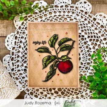 Picket Fence Studios Basket Petals 6x6 Inch Stencil - Schablone