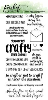 Picket Fence Studios Crafty Lifestyle 4x8 Inch Clear Stamps 